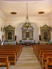 Vue intérieure de l'église de Pleigne. Cliché personnel