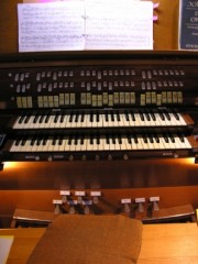 La console de l'orgue. Cliché personnel