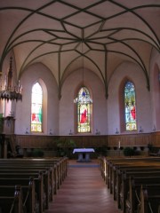 Vue intérieure de l'église de Rapperswil. Cliché personnel