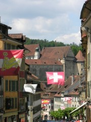 Autre vue dans Porrentruy, avec le château. Cliché personnel