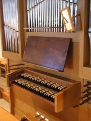 La console de l'orgue. Cliché personnel