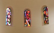 Les trois vitraux du choeur (par Coghuf). Cliché personnel