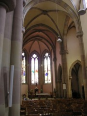 Le choeur de l'église d'Héricourt. Cliché personnel