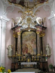 Vue du maître-autel dans le choeur. Cliché personnel