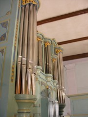 Façade du Grand Orgue derrière le Positif de dos. Cliché personnel