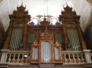 Orgue de St-Maimboeuf en contre-plongée. Cliché personnel