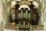 Orgue J. Merklin de l'église St-Anatoile à Salins-les-Bains (démonté lors de notre passage en 2006). Cliché personnel