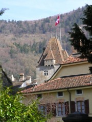 Vue partielle du château d'Aigle. Cliché personnel