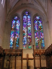 Choeur plat de l'église St-Etienne de Moudon. Cliché personnel