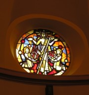 La rosace de J. Prahin (choeur de l'égl. cathol. du Brassus). Cliché personnel