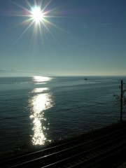 Coucher de soleil sur le lac Léman à St-Saphorin. Cliché personnel