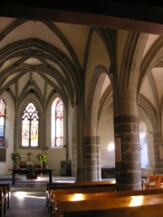 Nef et choeur de l'église de St-Saphorin. Cliché personnel