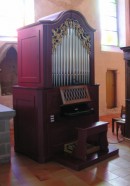 Orgue de choeur restauré par le facteur Füglister (1999). Monastère de La Fille-Dieu. Cliché personnel (2007)