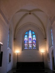 Vue du choeur de l'église de Grandson. Cliché personnel