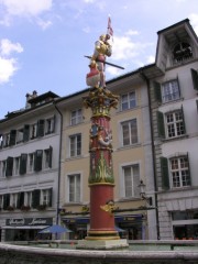 Une fontaine à Soleure. Cliché personnel