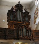 L'orgue du 17ème siècle, restauré par Goll. Eglise des Franciscains, Lucerne. Cliché personnel (juillet 2007)