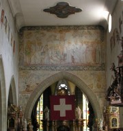 Fresque de la Crucifixion, entrée du choeur (vers 1430-50). Cliché personnel