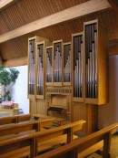 Orgue Mingot (1981) de l'église catholique de Nyon. Cliché personnel (juin 2006)