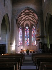 Vue générale de la nef et du choeur. Cliché personnel