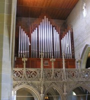 Autre vue du grand orgue Kuhn. Cliché personnel