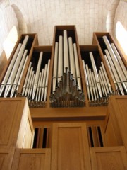 Vue de l'orgue en contre-plongée. Cliché personnel