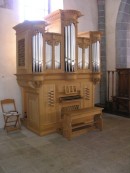 Orgue du facteur suisse Felsberg à Corsier-sur-Vevey (1996). Esthétique flamande. Cliché personnel (2006)