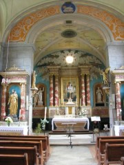 Vue intérieure de l'église de Goumois. Cliché personnel