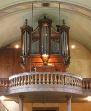 Une dernière vue de l'orgue U. Lanoir (1861) à Goumois. Cliché personnel
