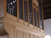 Détail de la façade de l'orgue de Villamont. Cliché personnel