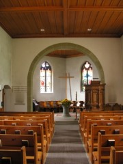 Vue intérieure de l'église de Kallnach. Cliché personnel