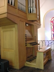 Vue de l'orgue et de sa console. Cliché personnel