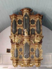 Orgue Arp Schnitger de Cappel (1680), restauré en 1978. Crédit: www.arpschnitger.nl/