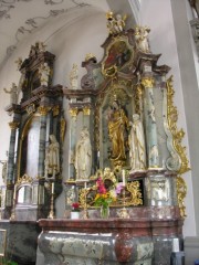 Vue des deux autels nord (Tous-les-Saints et la Vierge). Cliché personnel