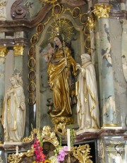 Statue de la Vierge à l'Enfant, autel latéral nord (vers 1640). Cliché personnel