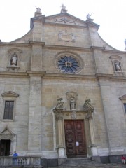 Façade de la Collégiale de Bellinzone. Cliché personnel (sept. 2007)