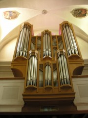 Vue de l'orgue en contre-plongée. Cliché personnel