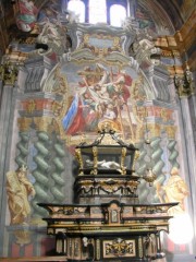 La grand fresque de la Déposition du Christ par G.A. Felice Orelli. Cliché personnel