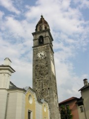 Le campanile de l'église paroissiale d'Ascona. Cliché personnel
