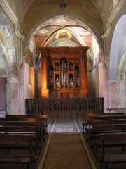 Vue de la nef en direction de l'orgue italien. Cliché personnel
