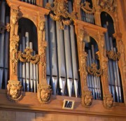 Détail de la façade de l'orgue de Morcote. Cliché personnel