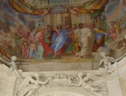 Détail des fresques de l'oratoire: le Christ envoyant ses Apôtres en mission d'évangélisation. Cliché personnel