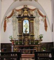 Vue du choeur de San Carlo de Lugano. Cliché personnel