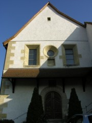 Façade de l'église du monastère de Montorge (17ème s.). Cliché personnel (oct. 2007)