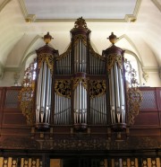 Vue rapprochée de l'orgue d'A. Mooser. Cliché personnel