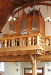 Vue de l'orgue prise depuis la chaire. Cliché personnel