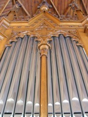Partie centrale de la Montre de l'orgue. Cliché personnel