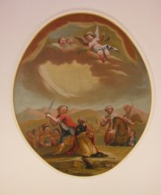 Peinture du plafond de la chapelle de pèlerinage. Cliché personnel