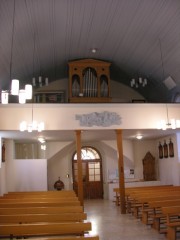 Vue de la nef avec l'orgue Ayer-Morel en tribune. Cliché personnel
