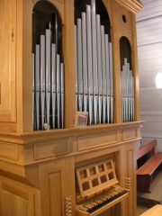 Vue de l'orgue Ayer-Morel en tribune. Cliché personnel