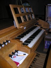 La console de l'orgue. Cliché personnel